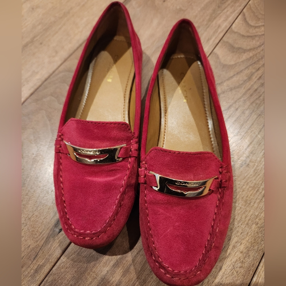 Coach Olympia suede loafers